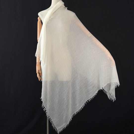 FALIERO SARTI White Cashmere/Silk Scarf