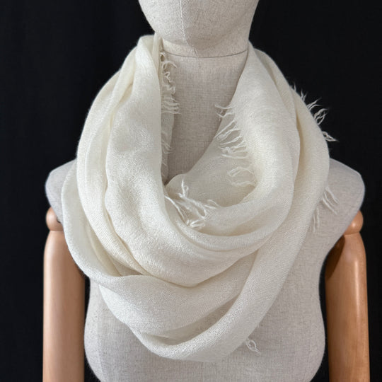FALIERO SARTI White Cashmere/Silk Scarf