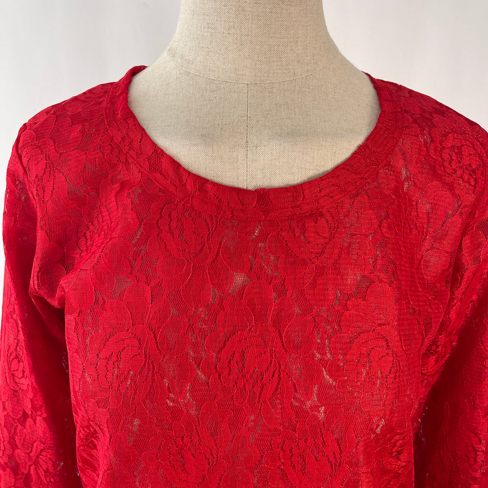 COMME DES GARCONS Red Lace Top New