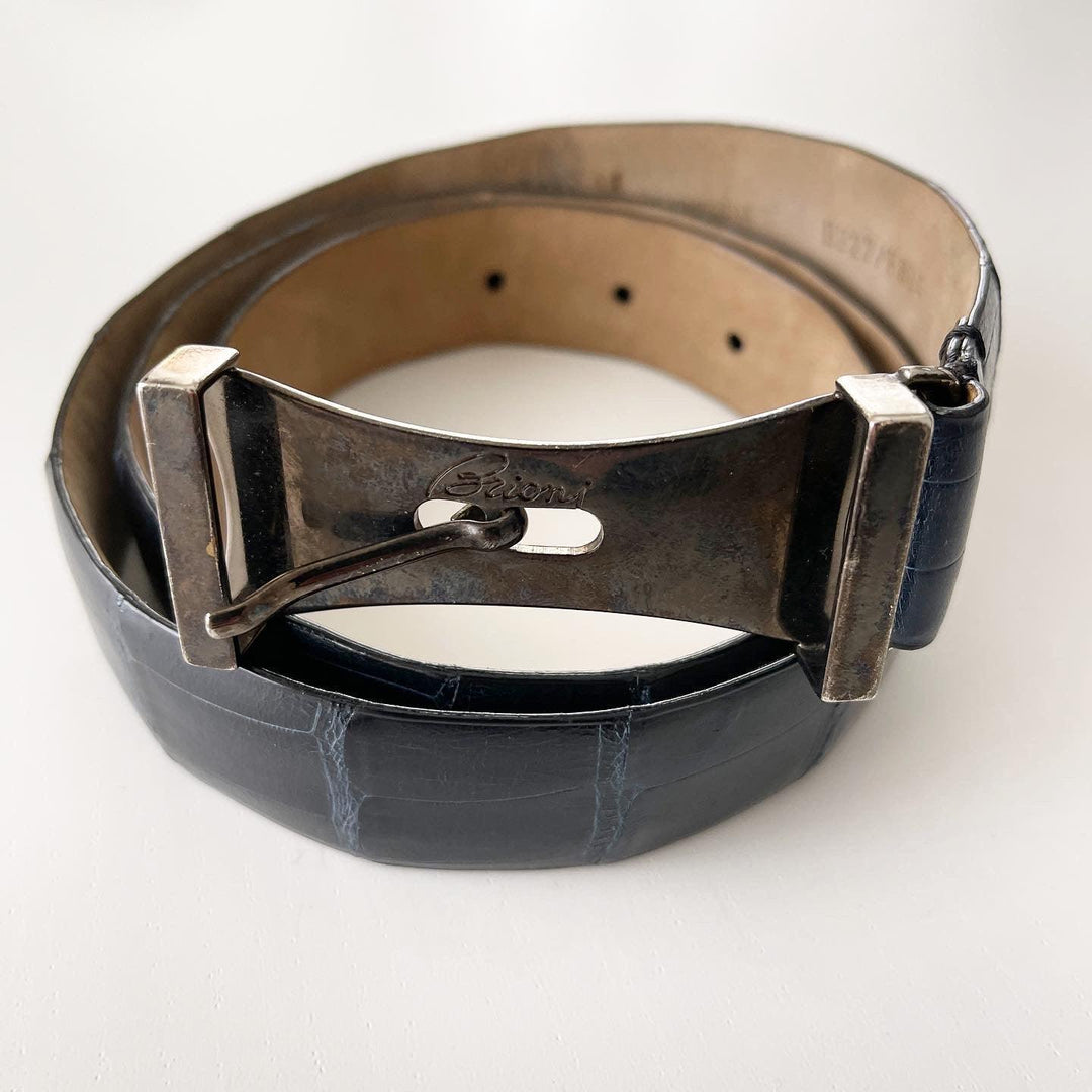 BRIONI - BRIONI Crocodile Leather Belt - AVVIIVVA.COM