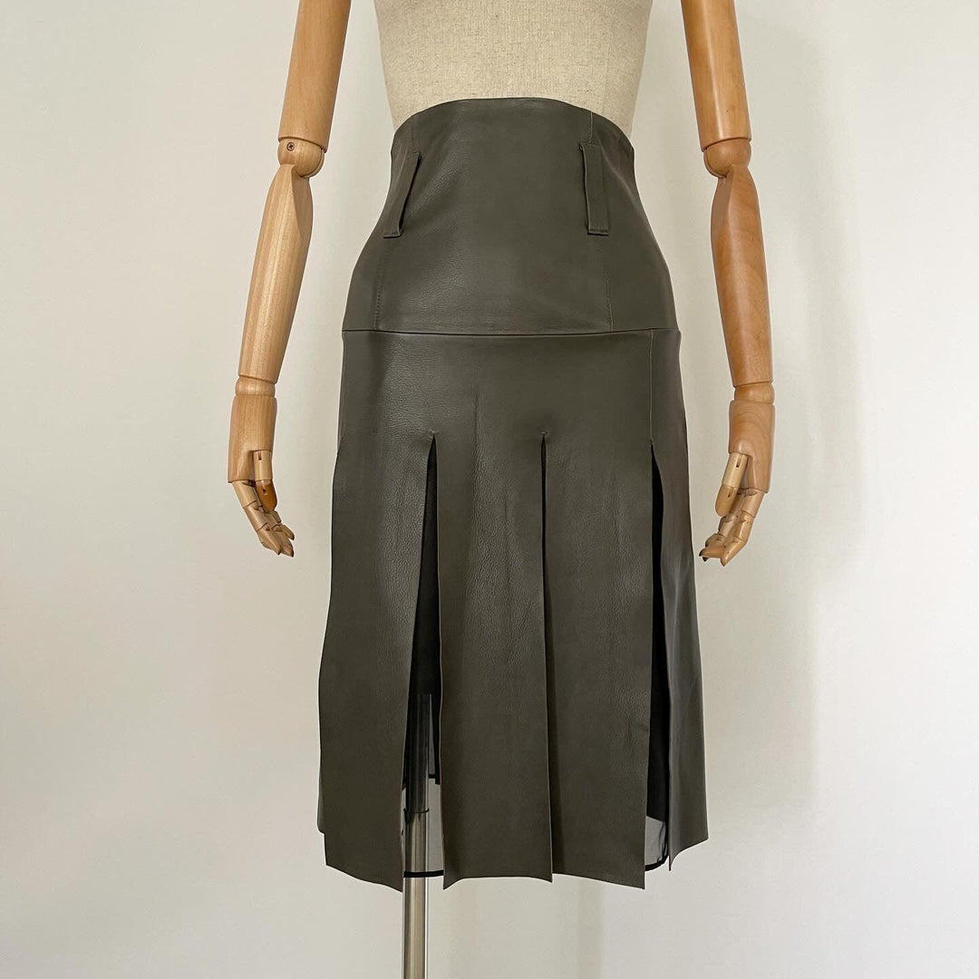DOROTHEE SCHUMACHER - DOROTHEE SCHUMACHER Leather Skirt - AVVIIVVA.COM