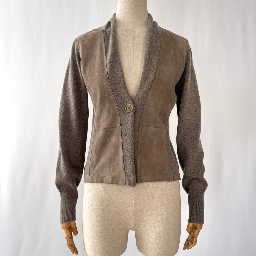 FABIANA FILIPPI - FABIANA FILIPPI Wool/Leather Cardigan - AVVIIVVA.COM