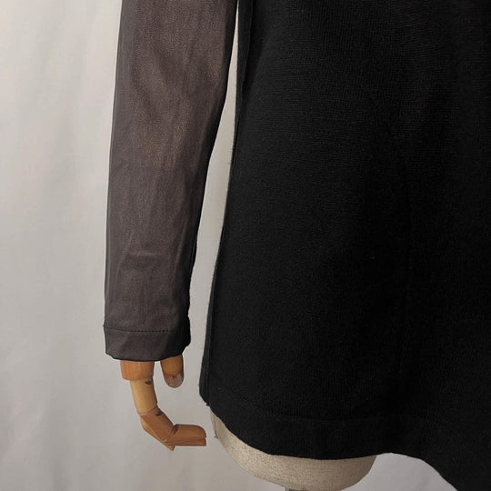MAJESTIC FILATURES - MAJESTIC FILATURES Cardigan With Leather Sleeves - AVVIIVVA.COM