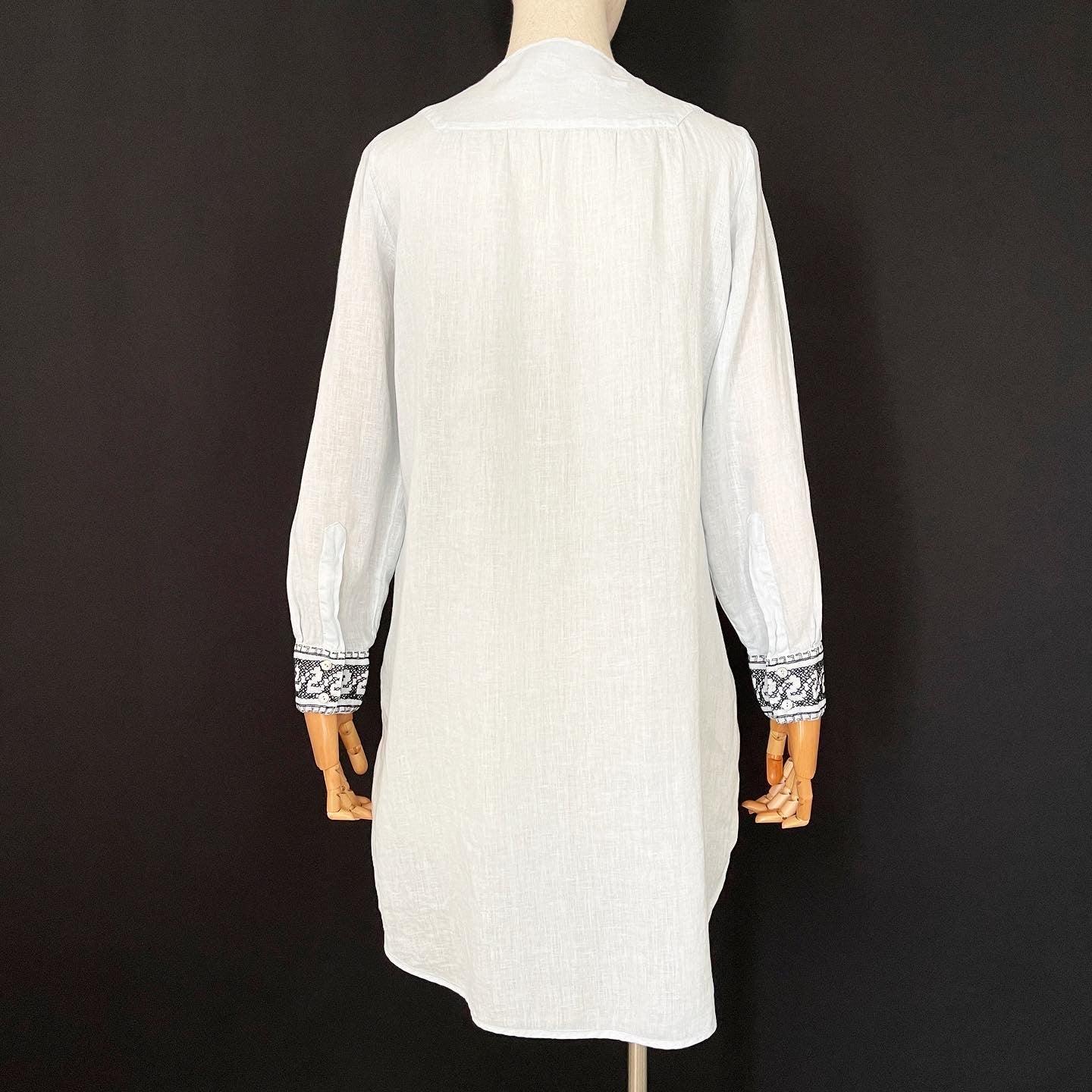 120 LINO - 120 LINO Tunic with Embellishment - AVVIIVVA.COM