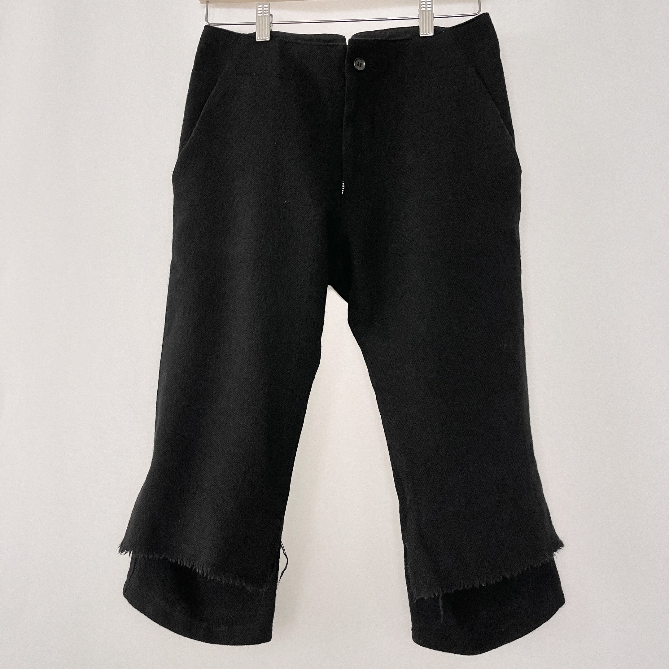 YOHJI YAMAMOTO Long Wool Shorts