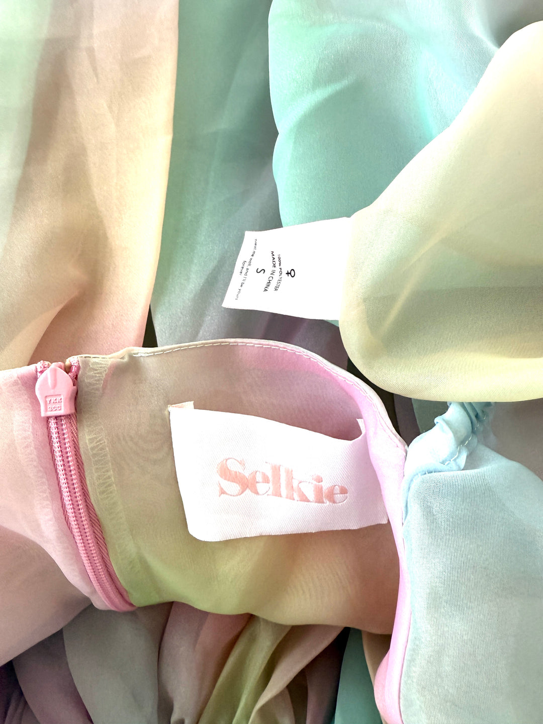 SELKIE The Rainbow Puff Dress New
