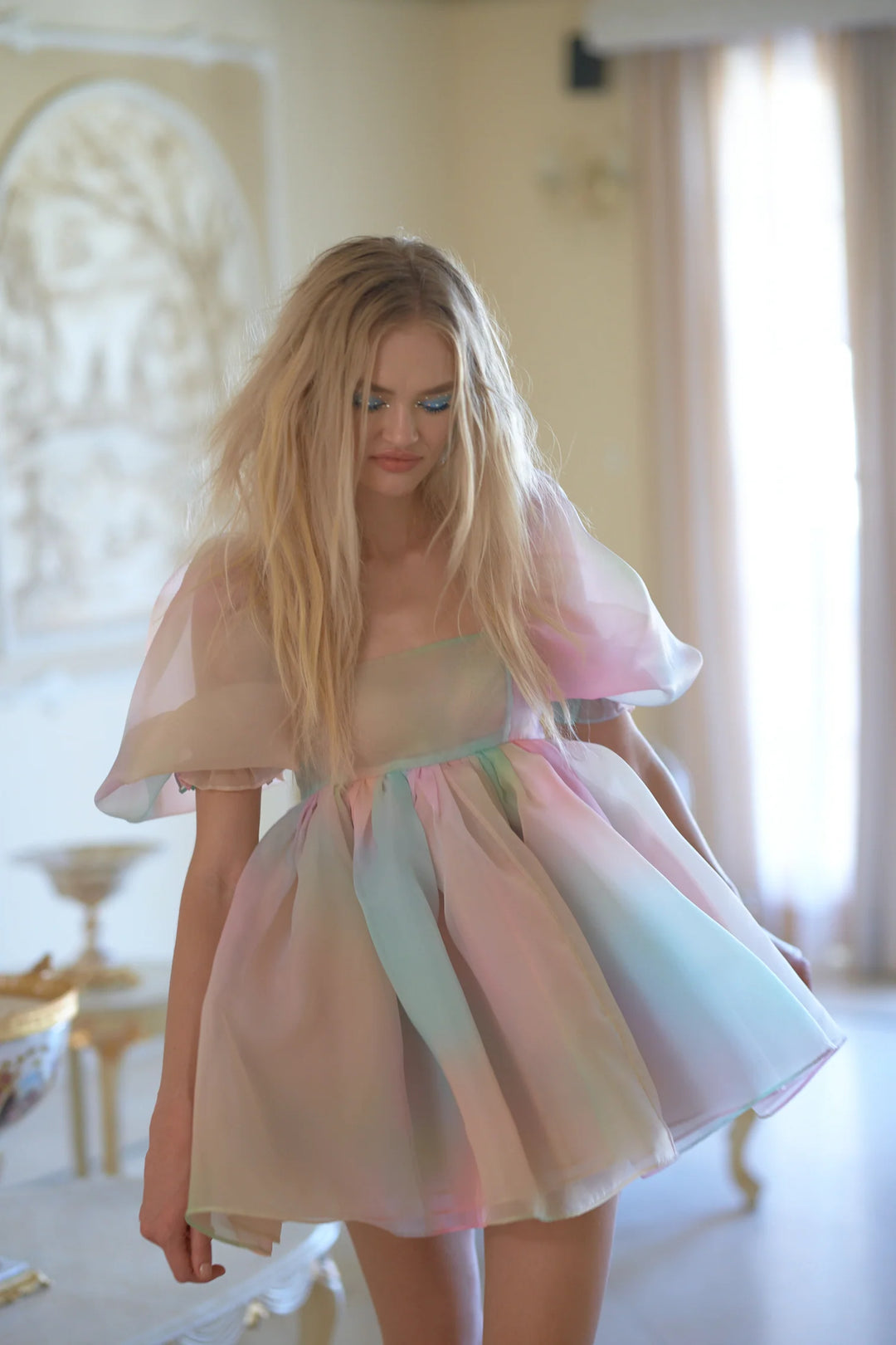 SELKIE The Rainbow Puff Dress New