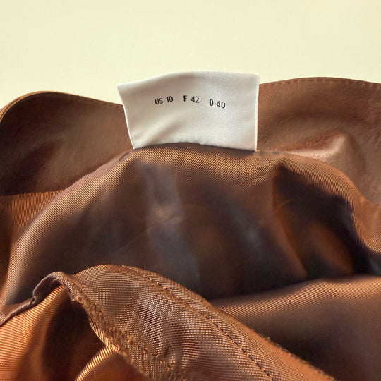 AKRIS Distresses Lamb Nappa Skirt