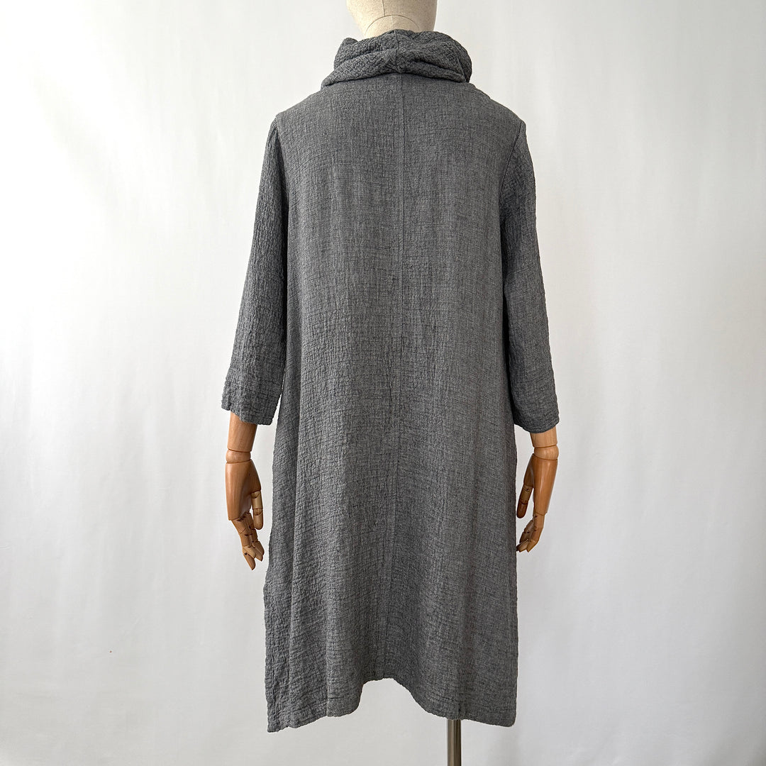 GRIZAS Viscose/Wool Dress with detachable collar