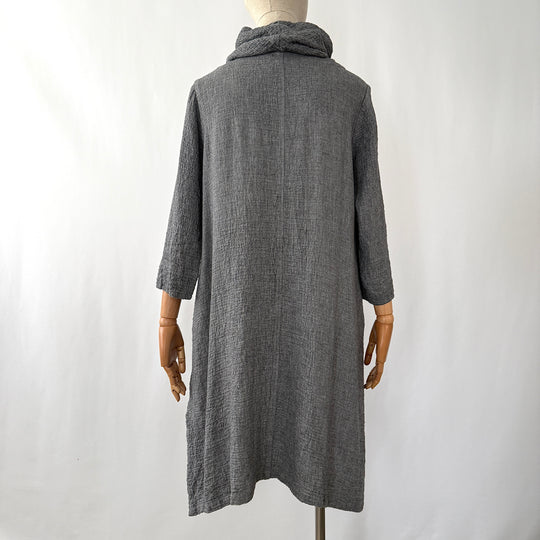 GRIZAS Viscose/Wool Dress with detachable collar