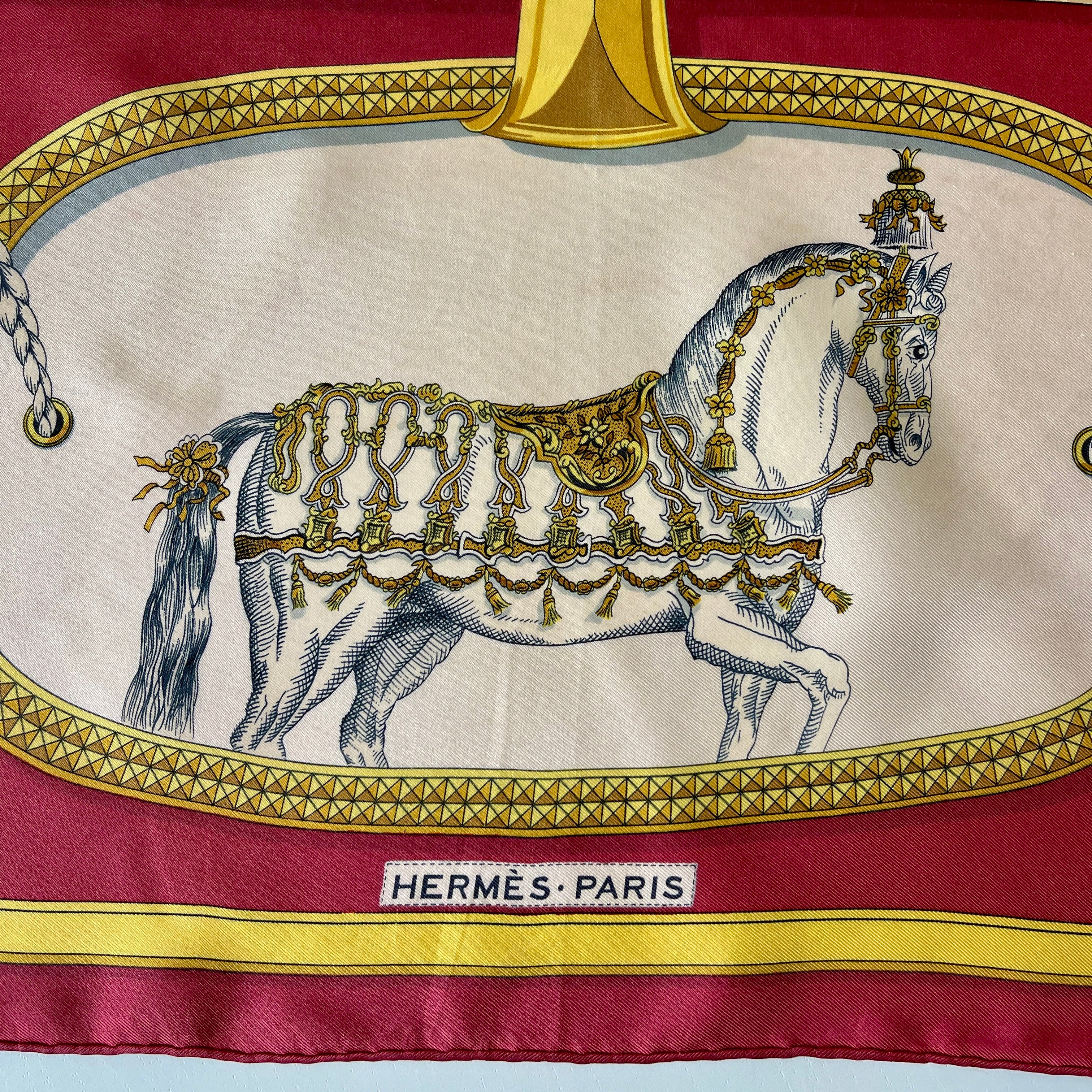 HERMES Vintage Silk Scarf