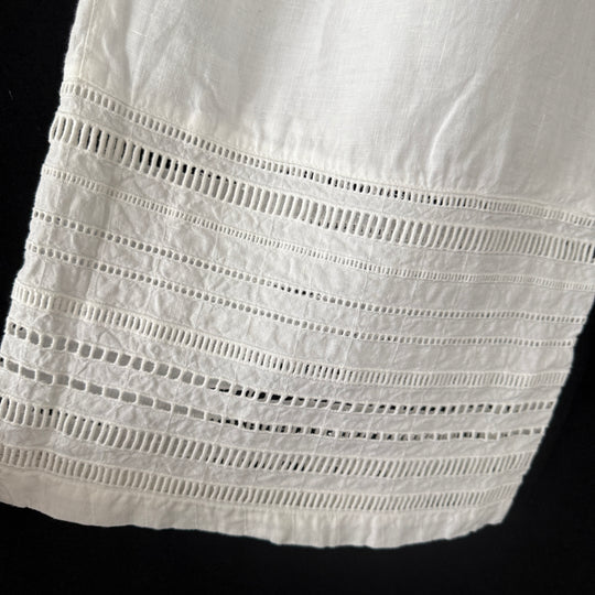 120% LINO White Linen Pants