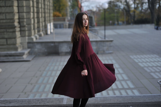 EN SOIE enSoie Zurich "Serge" wool dress