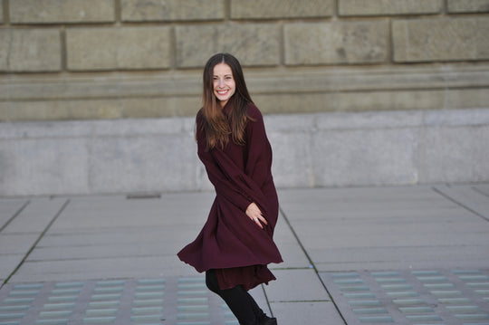 EN SOIE enSoie Zurich "Serge" wool dress