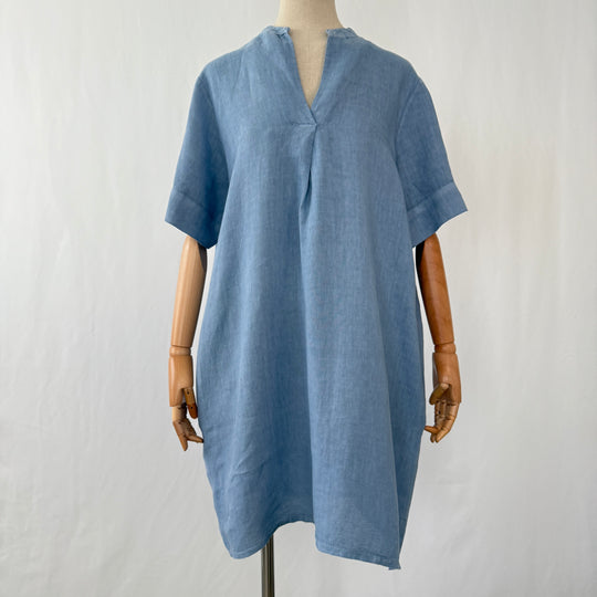 OSKA Blue Linen Dress