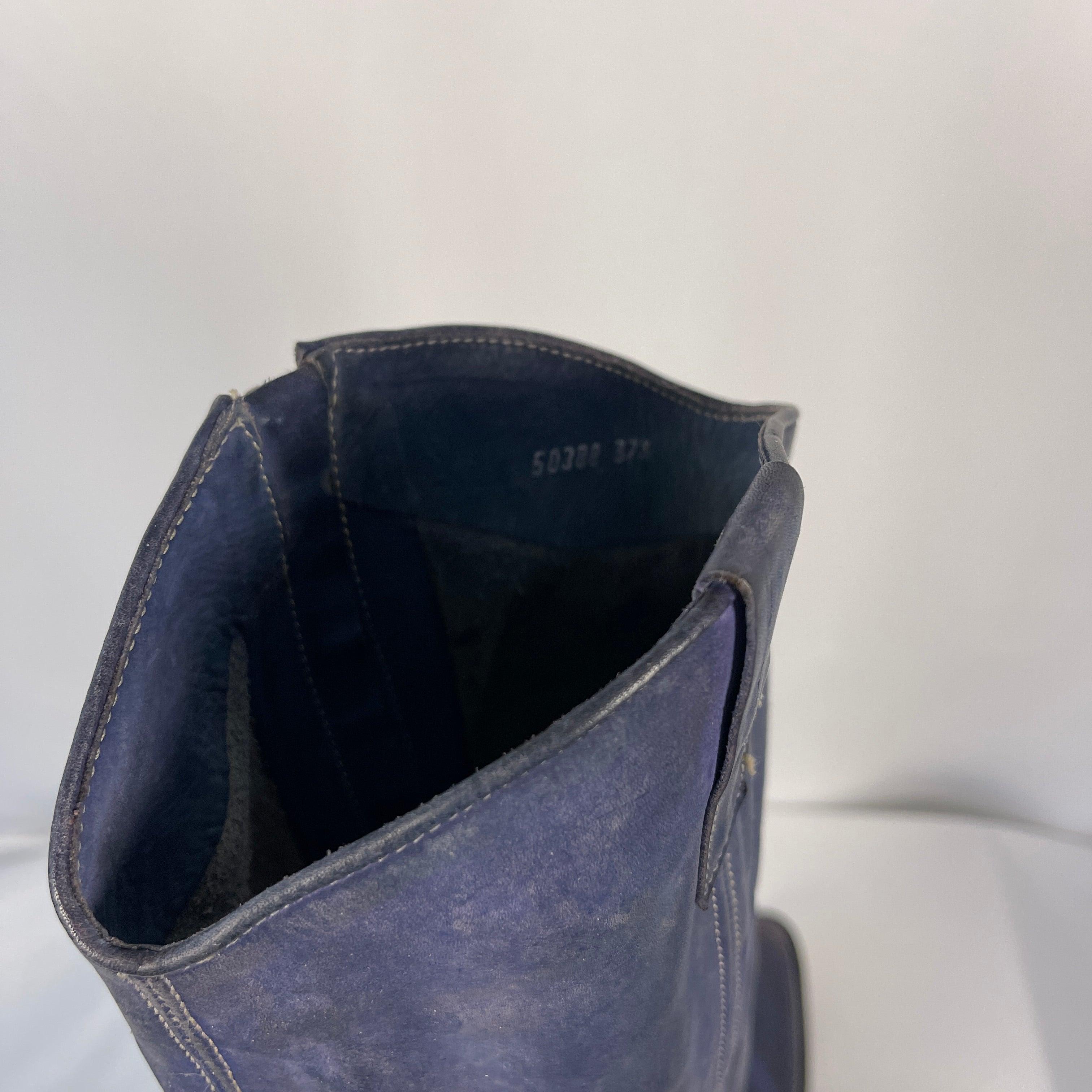 SHOTO Blue Leather Boots