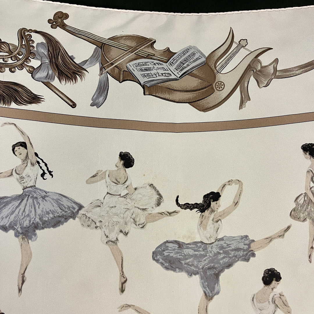 HERMES Vintage Silk Scarf "La Dance" by Jean-Louis Clere