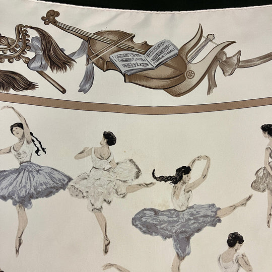 HERMES Vintage Silk Scarf "La Dance" by Jean-Louis Clere