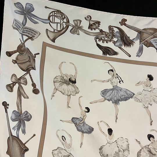 HERMES Vintage Silk Scarf "La Dance" by Jean-Louis Clere