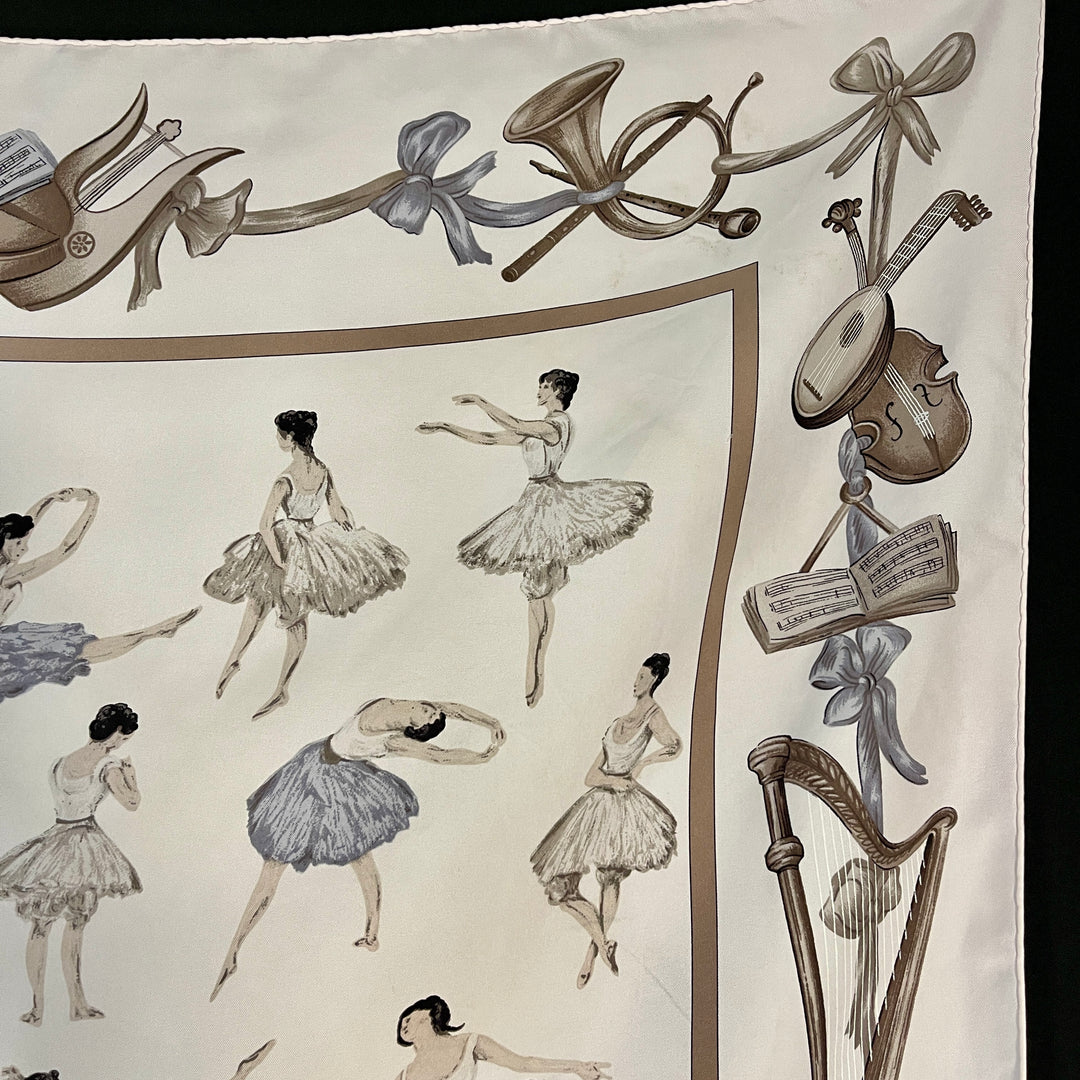 HERMES Vintage Silk Scarf "La Dance" by Jean-Louis Clere