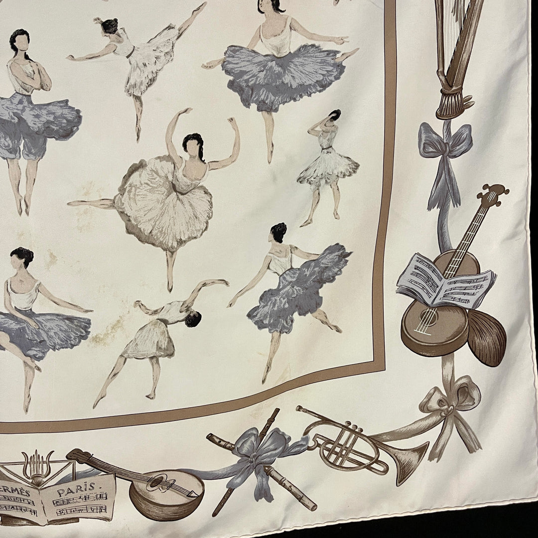 HERMES Vintage Silk Scarf "La Dance" by Jean-Louis Clere