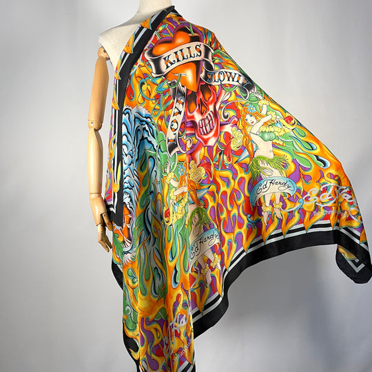 ED HARDY by Christian Audigier  Silk Scarf