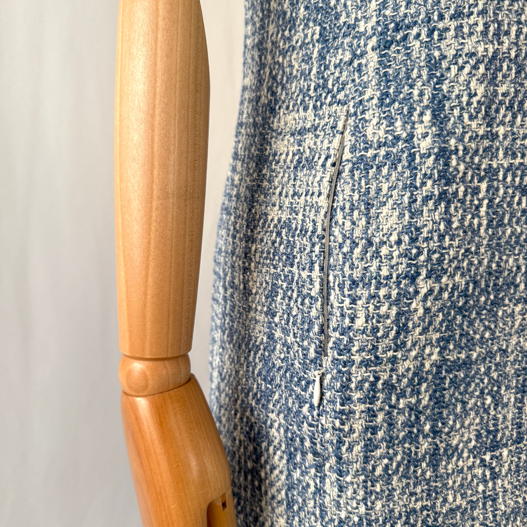 AKRIS Blue Tweed Dress