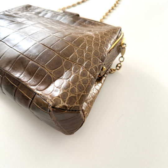 VINTAGE Crocodile Leather Bag