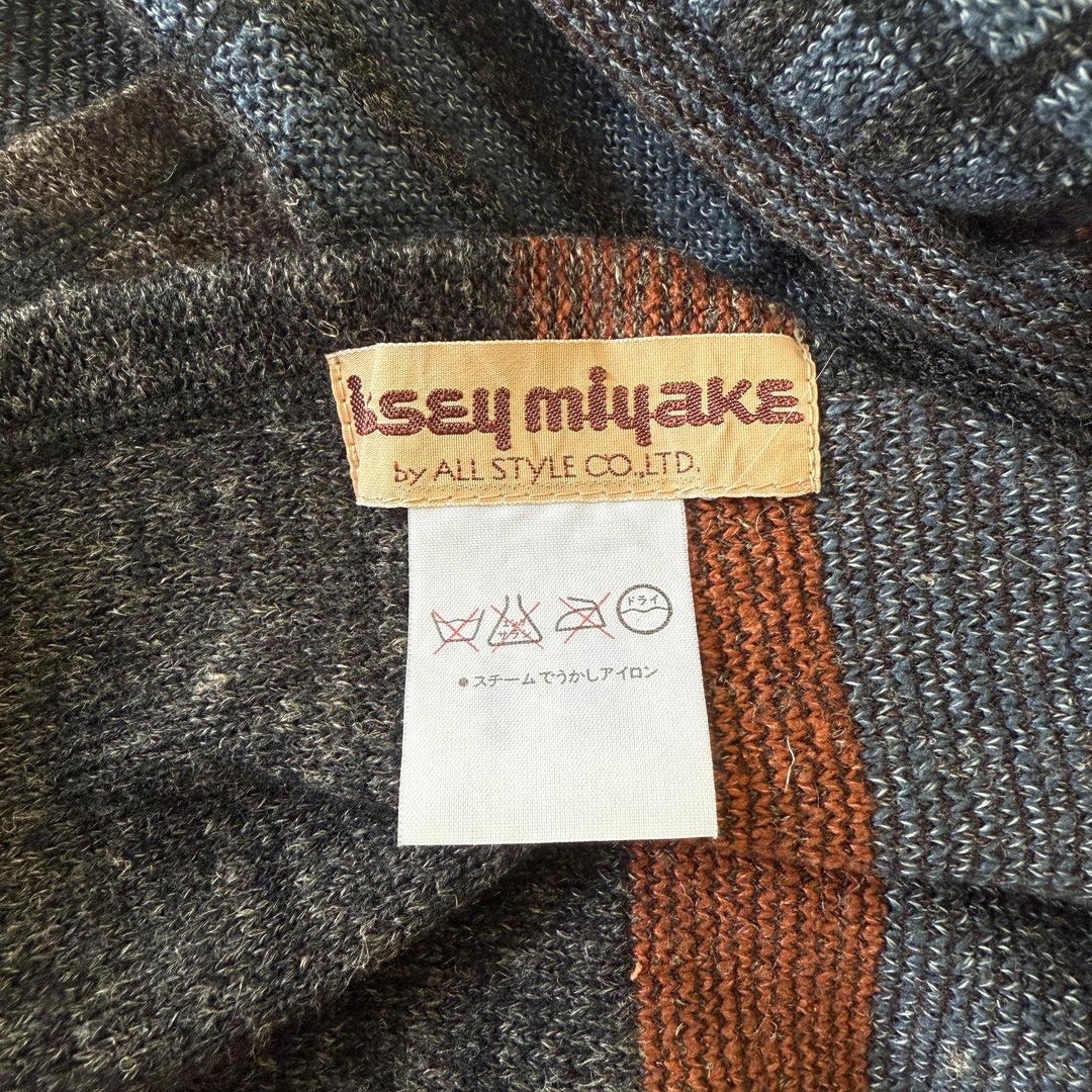 RARE 1970s ISSEY MIYAKE Archival Knit Scarf - Silk & Wool Blend - All Style Co. Tag