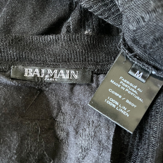 BALMAIN Linen T-Shit Dress