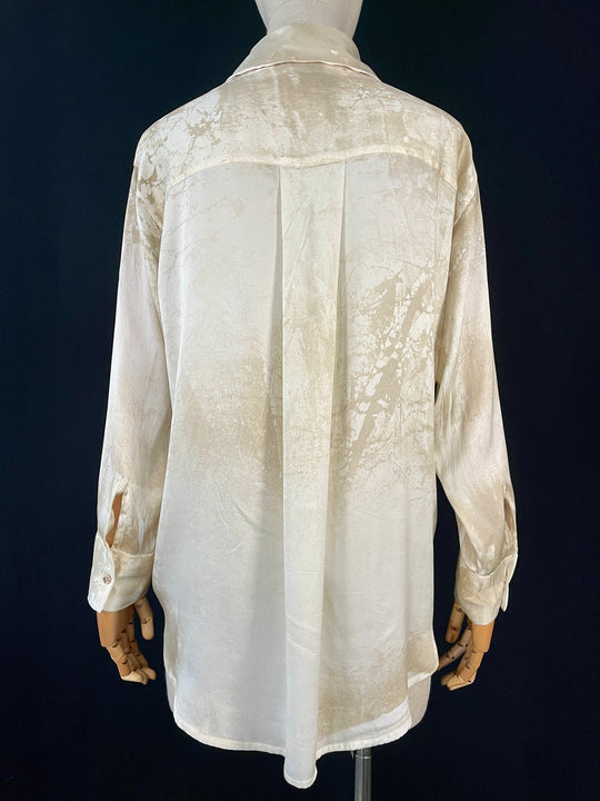 AVANT TOI Marmo Effect Silk Shirt