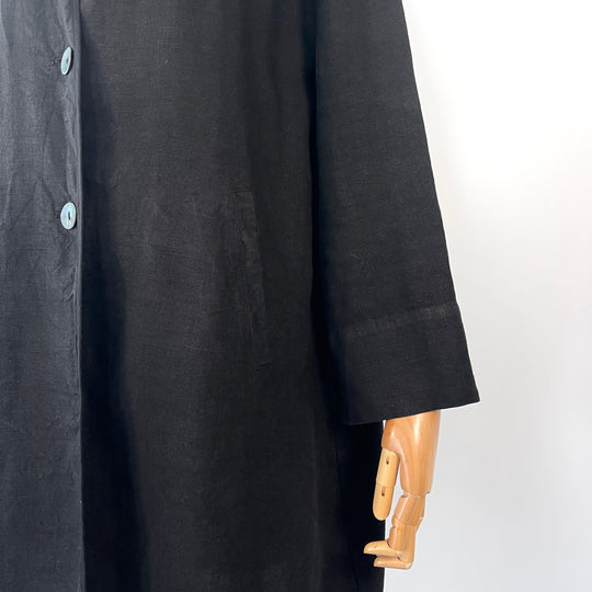 OSKA Black Linen Dress