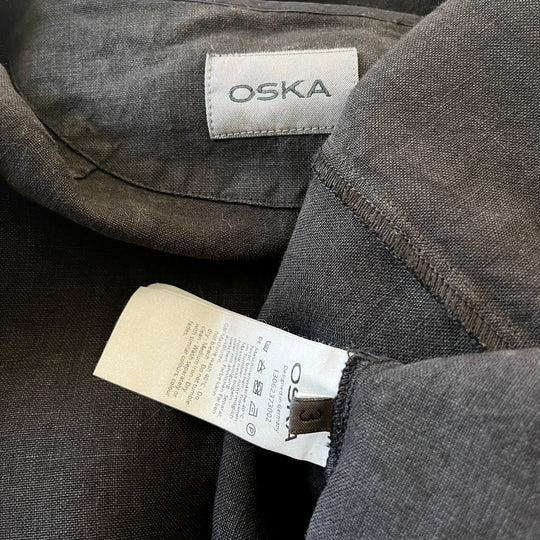 OSKA Black Linen Dress