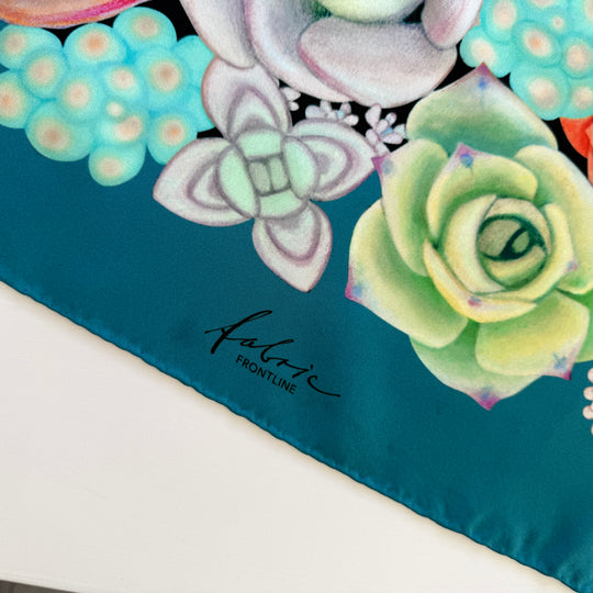 FABRIC FRONTLINE Satin Silk Scarf