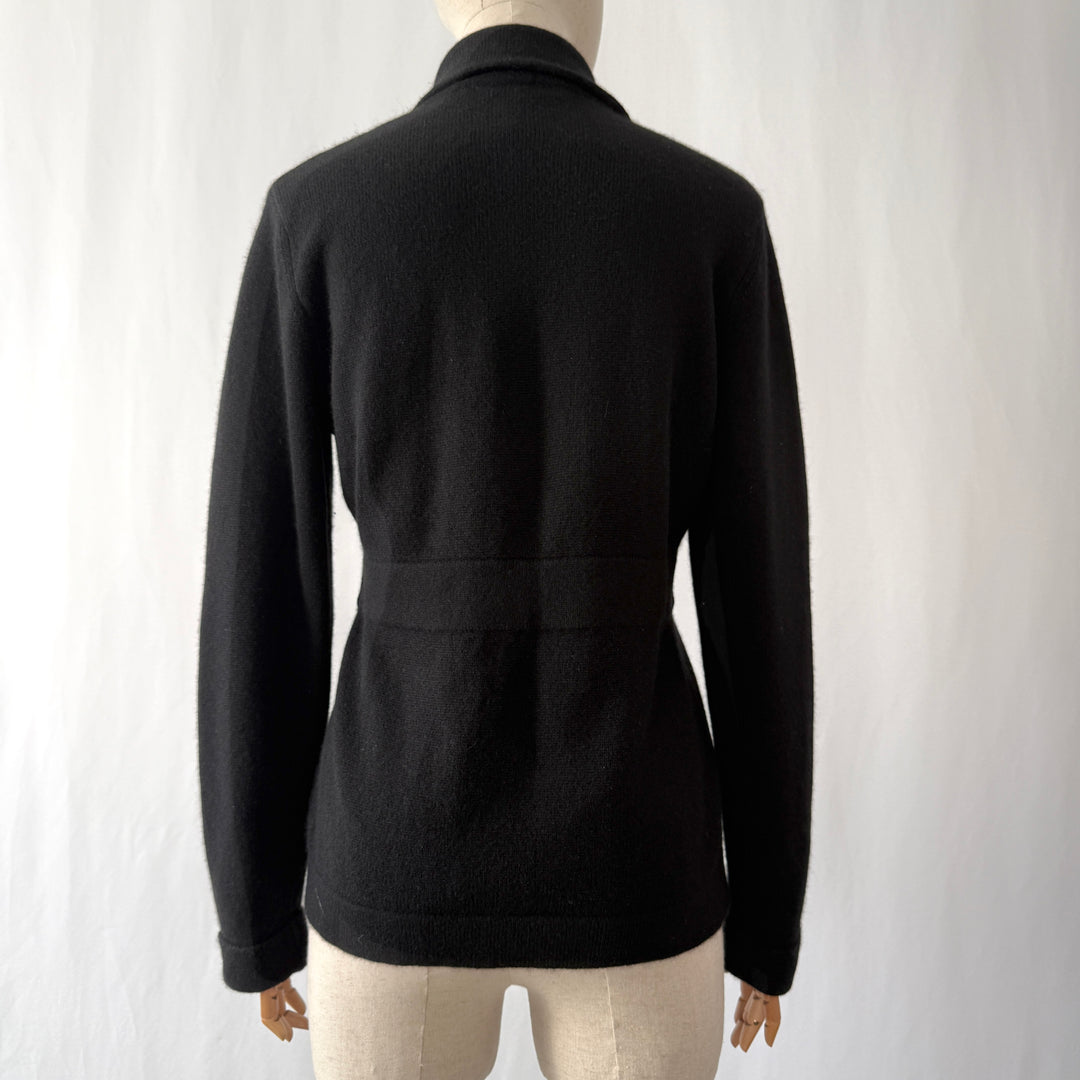 REPEAT Black Cashmere Cardigan