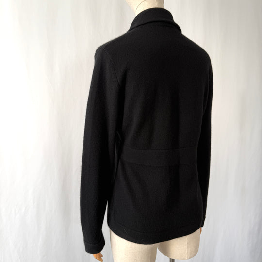 REPEAT Black Cashmere Cardigan
