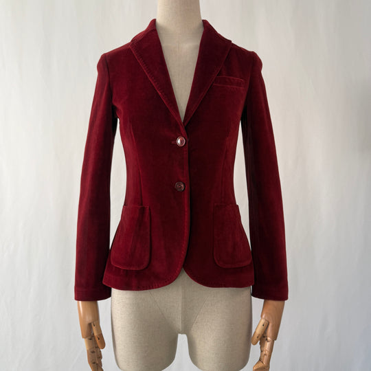 CIRCOLO 1901 Red Velvet Blazer
