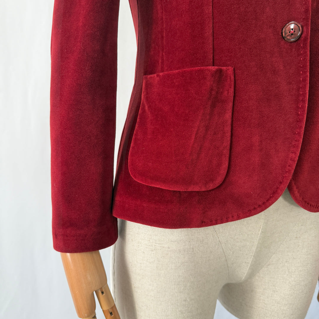 CIRCOLO 1901 Red Velvet Blazer