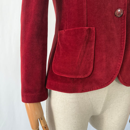 CIRCOLO 1901 Red Velvet Blazer