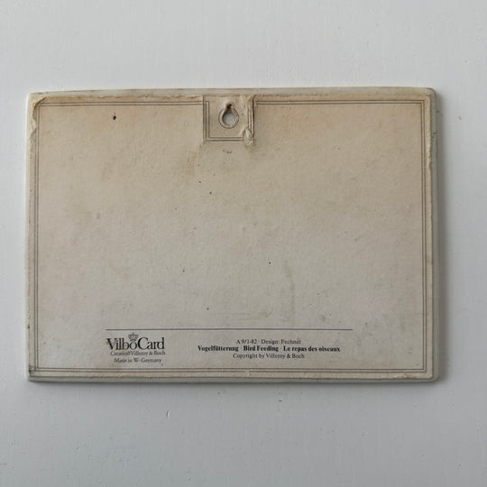 Vintage Villeroy & Boch VilboCard – “Bird Feeding” (1982)