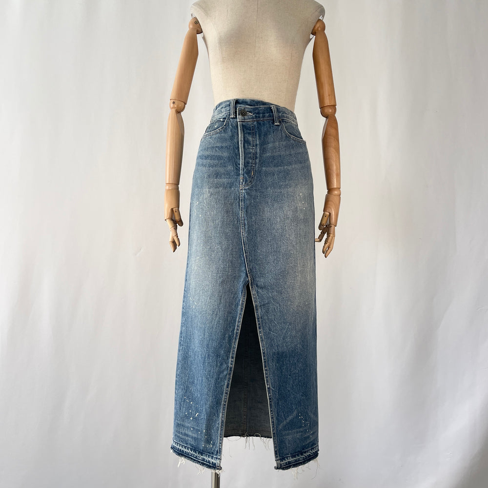 HELMUT LANG Deconstructed Denim Skirt