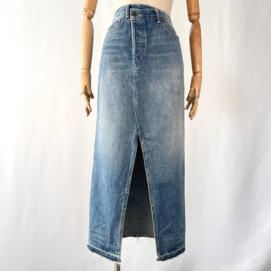 HELMUT LANG Deconstructed Denim Skirt