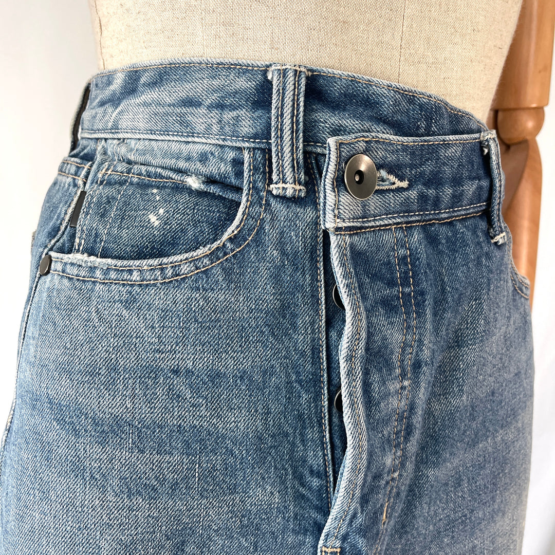 HELMUT LANG Deconstructed Denim Skirt