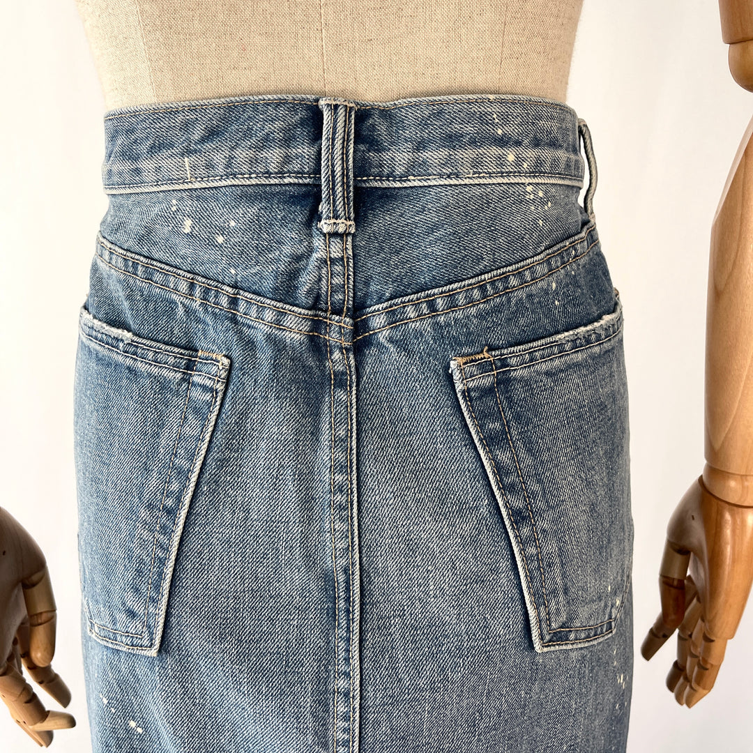 HELMUT LANG Deconstructed Denim Skirt