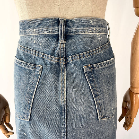 HELMUT LANG Deconstructed Denim Skirt