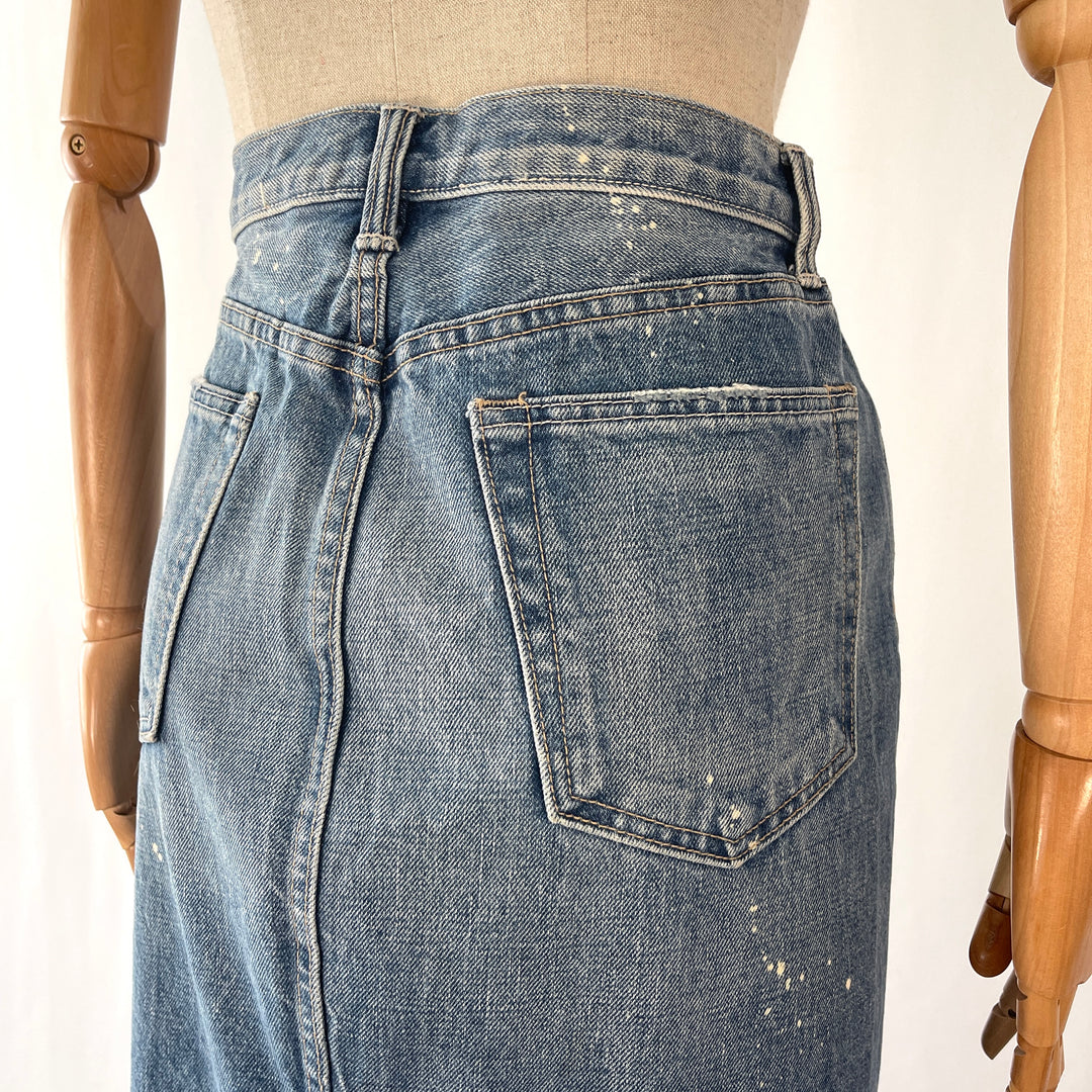 HELMUT LANG Deconstructed Denim Skirt