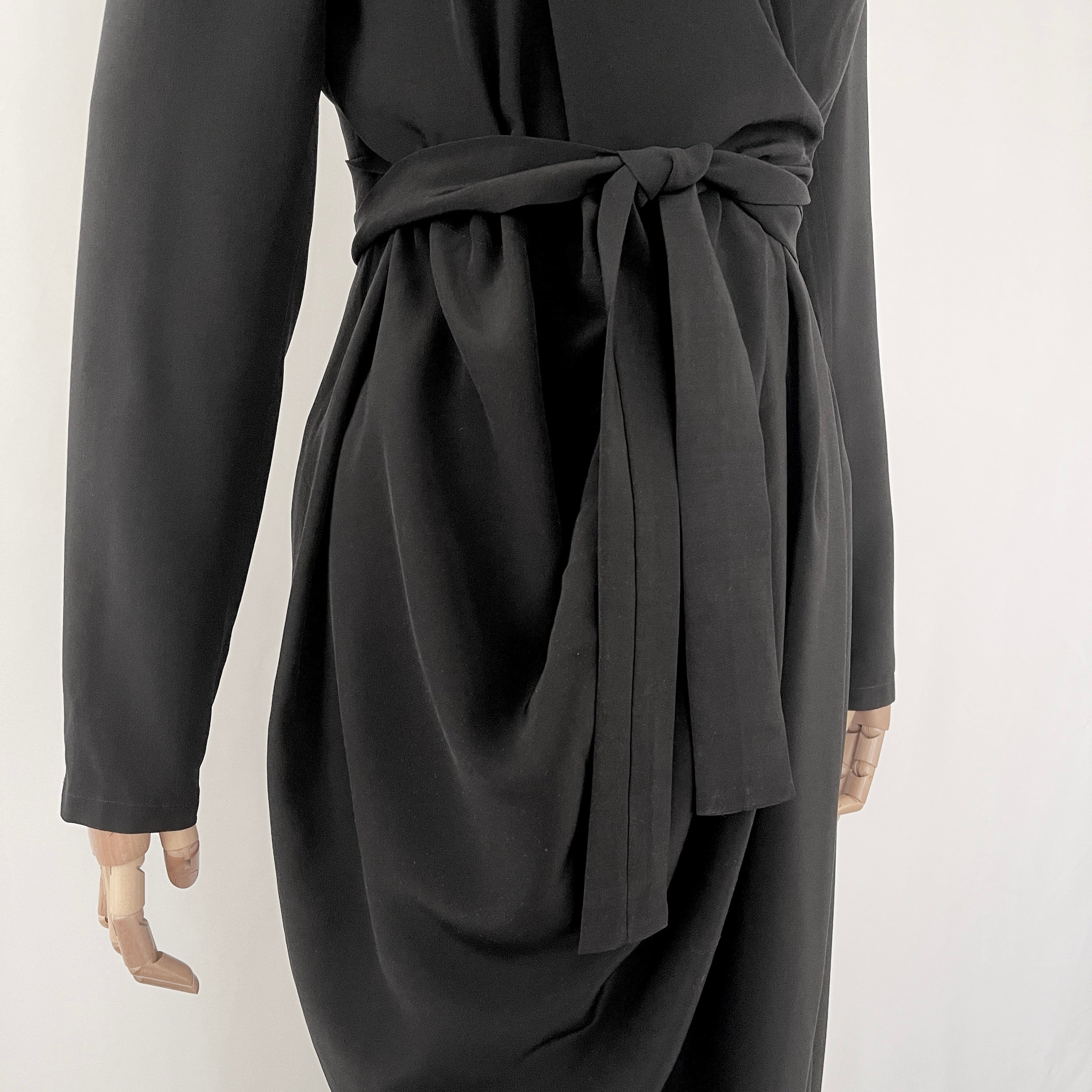 RICK OWENS Sisyphus Wrap Silk Dress