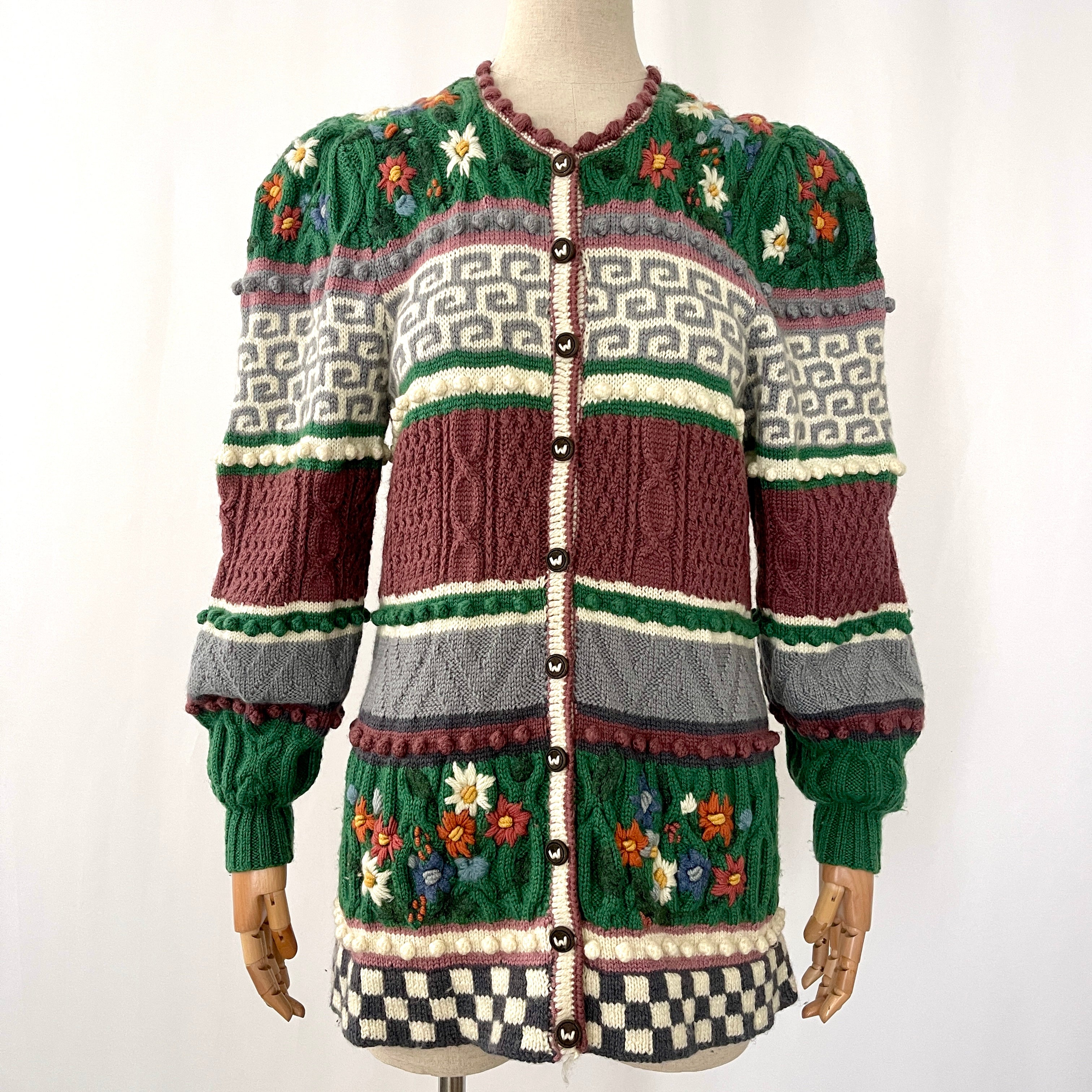 WOLKENSTRICKER Handwoven Embroided  Cardigan