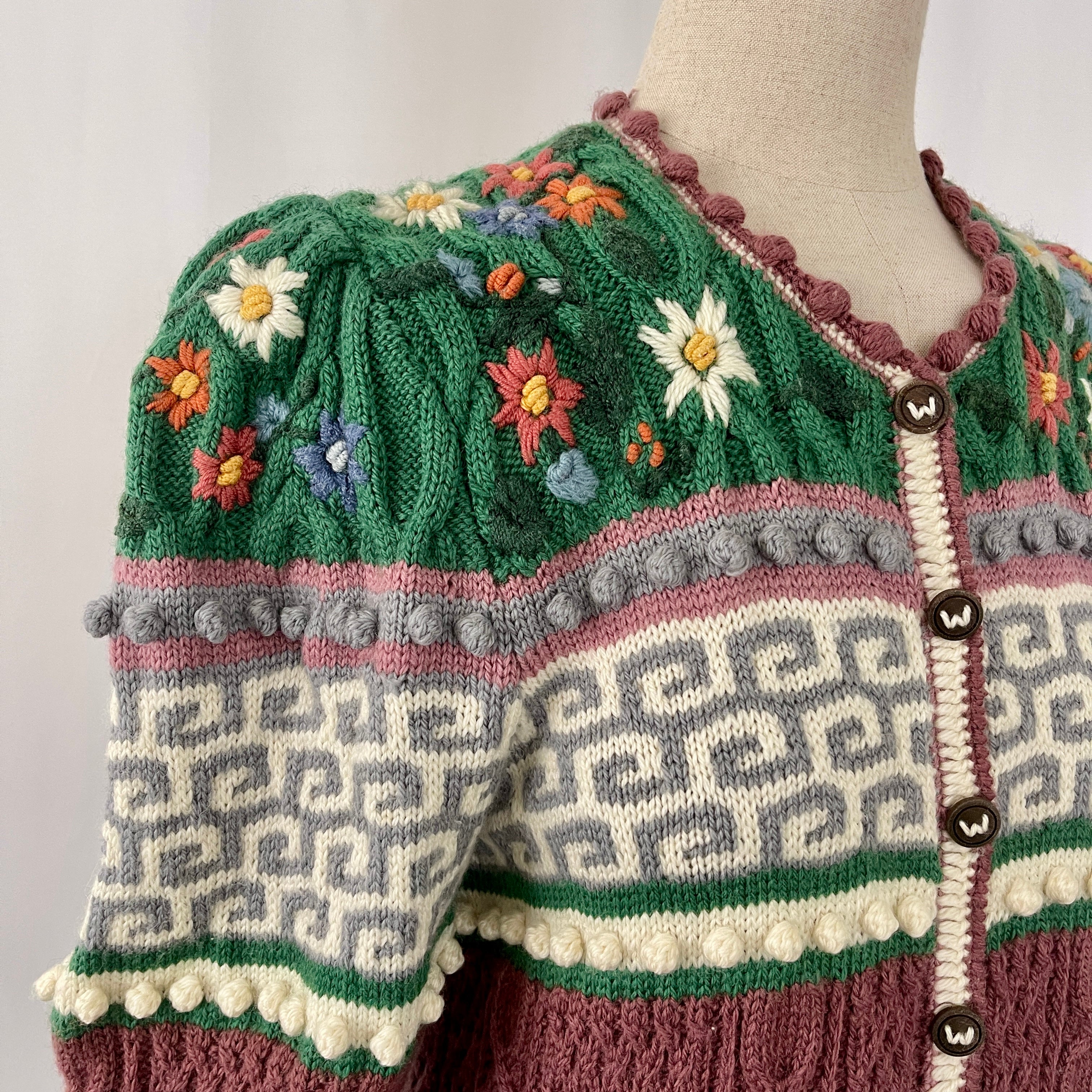 WOLKENSTRICKER Handwoven Embroided  Cardigan