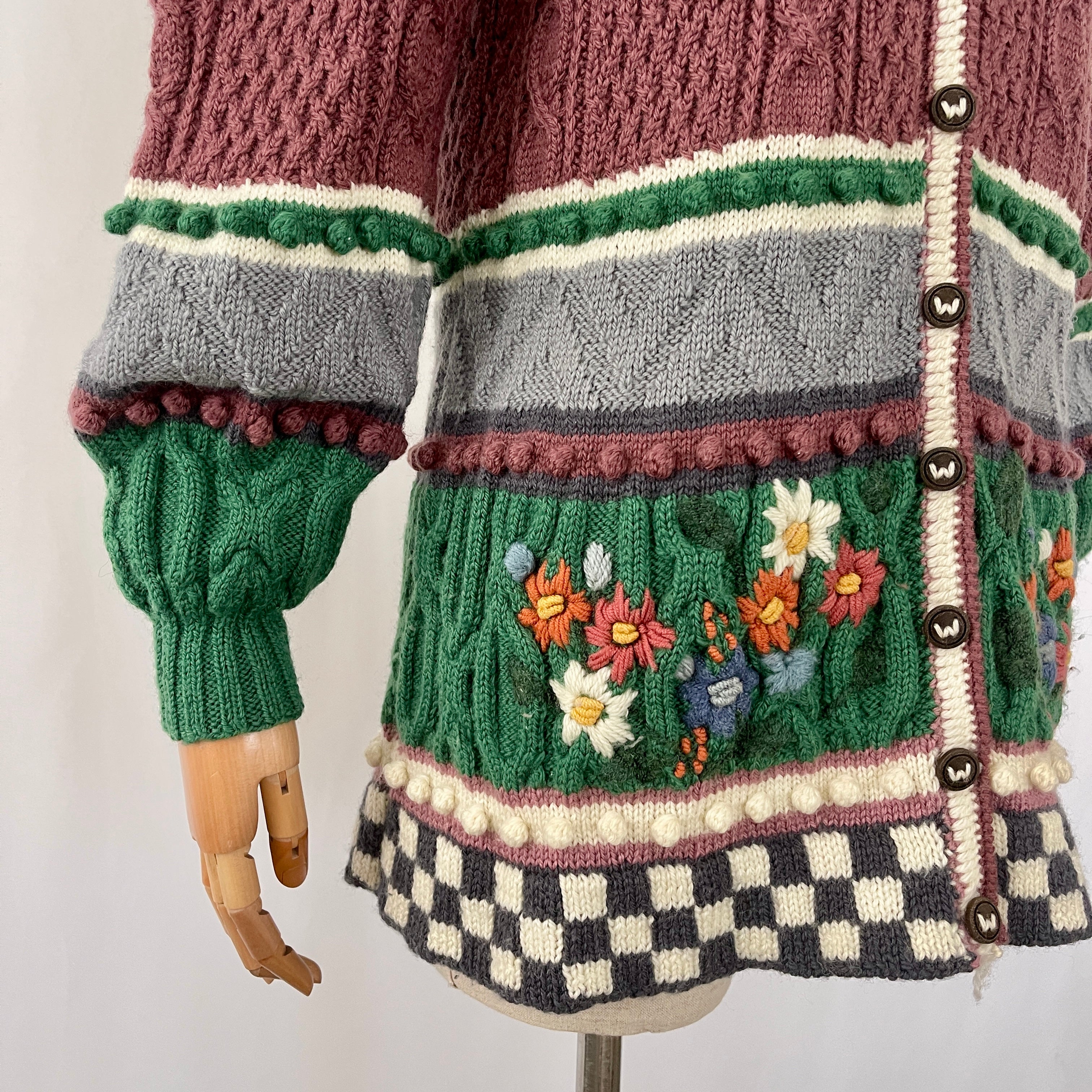 WOLKENSTRICKER Handwoven Embroided  Cardigan